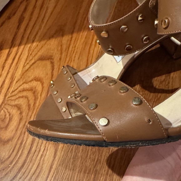 Jimmy Choo Tan Studded Heels - Picture 4 of 7